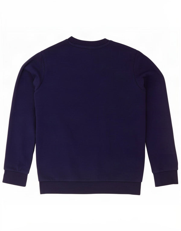 Adidas Boys Graphic Sweatshirt Jumper 10-11 Years Navy Blue Cotton
