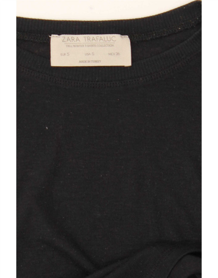 Top Zara da donna a maniche lunghe UK 10 Small Nero