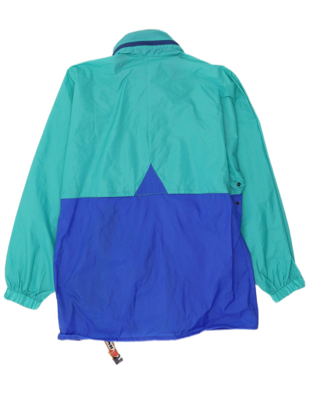Giacca antipioggia da uomo con cappuccio K-Way UK 38 Poliammide color block verde medio