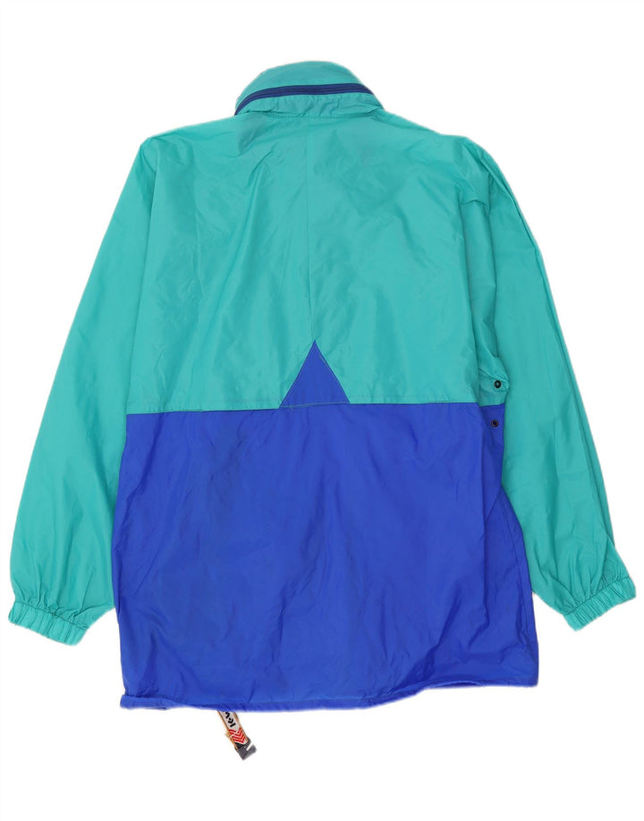 Giacca antipioggia da uomo con cappuccio K-Way UK 38 Poliammide color block verde medio
