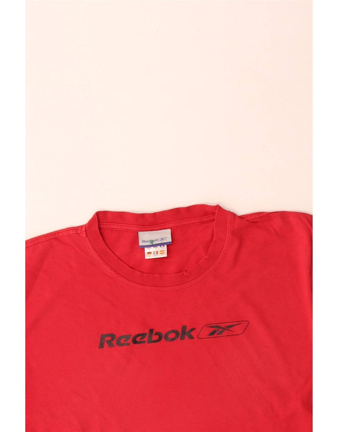 T-shirt grafica da uomo REEBOK Top rosso medio in cotone