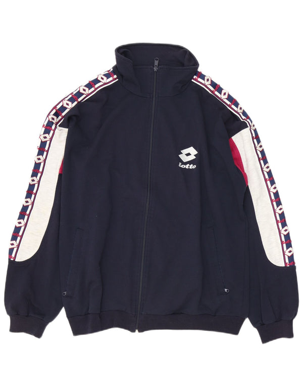 Tuta intera da uomo con grafica LOTTO UK 40/42 Large Blu Navy Colourblock