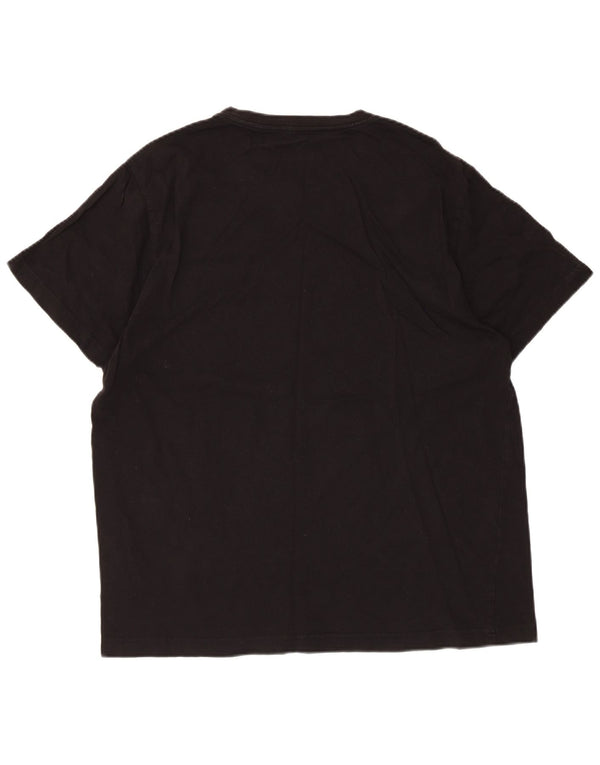 T-shirt grafica da donna Hurley Top UK 16 grande cotone nero