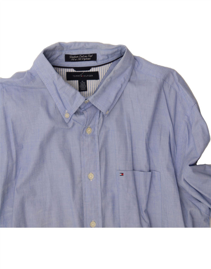 TOMMY HILFIGER Mens Shirt XL Blue Cotton Vintage Tommy Hilfiger and Second-Hand Tommy Hilfiger from Messina Hembry 