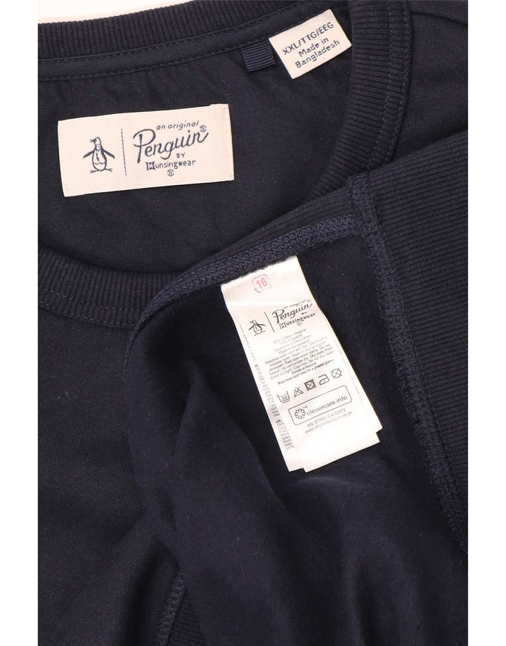 Felpa da uomo Penguin Maglione 2XL Cotone blu navy
