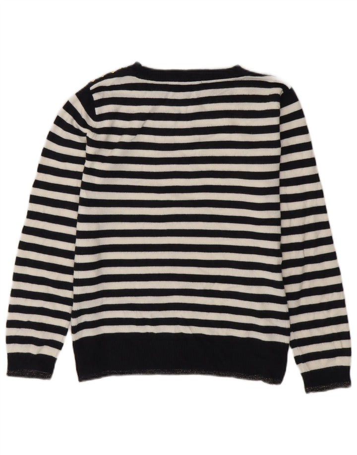 Maglione maglione con scollo a barca da donna Marks & Spencer UK 8 piccolo blu navy