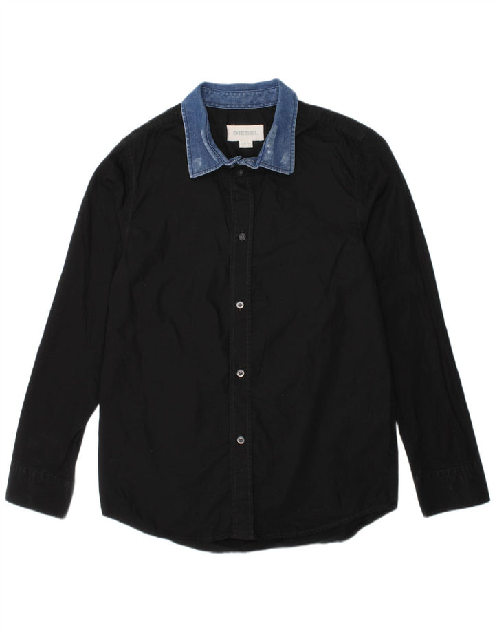 DIESEL Boys Shirt 9-10 Years Black Cotton