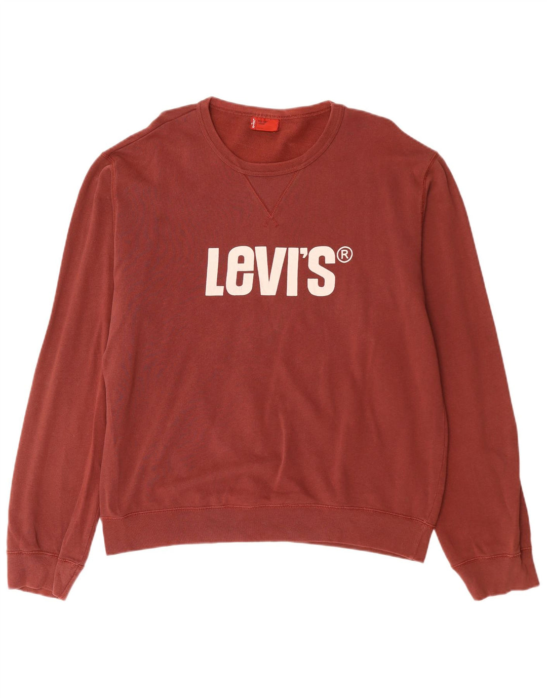 Levi's Felpa con grafica da uomo Maglione grande in cotone marrone