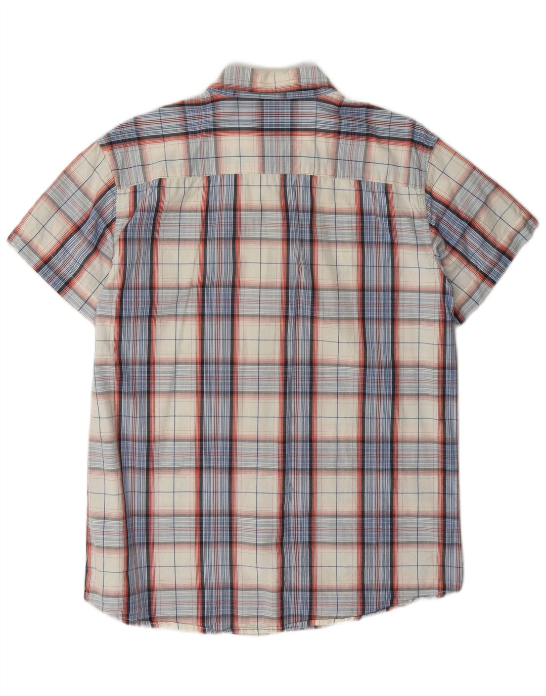 Camicia da uomo Wrangler a maniche corte, vestibilità regolare, in cotone scozzese bianco sporco medio