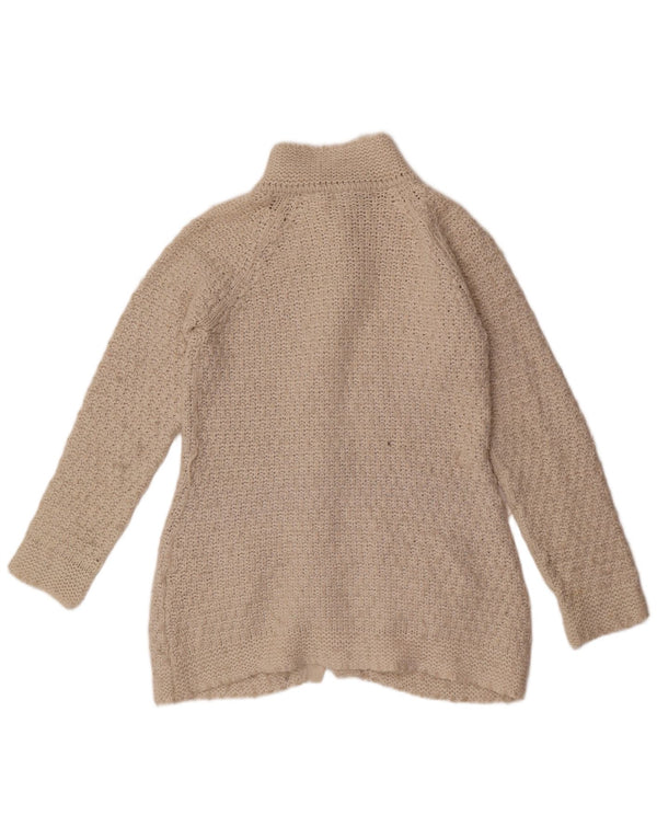 Maglione cardigan da donna Zara UK 14 grande acrilico bianco