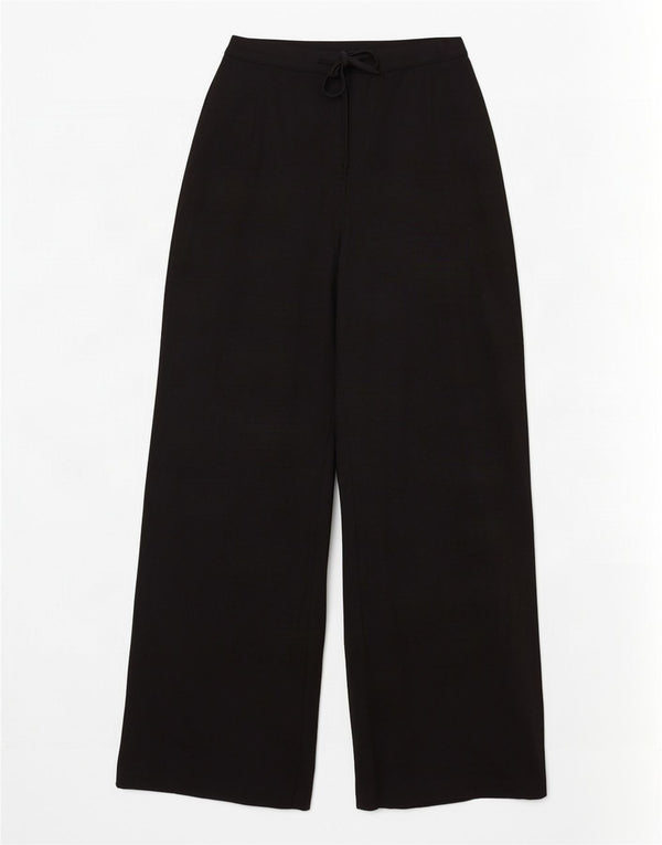 Pantaloni casual a vita alta da donna Marks & Spencer UK 14 Large W32 L29 neri