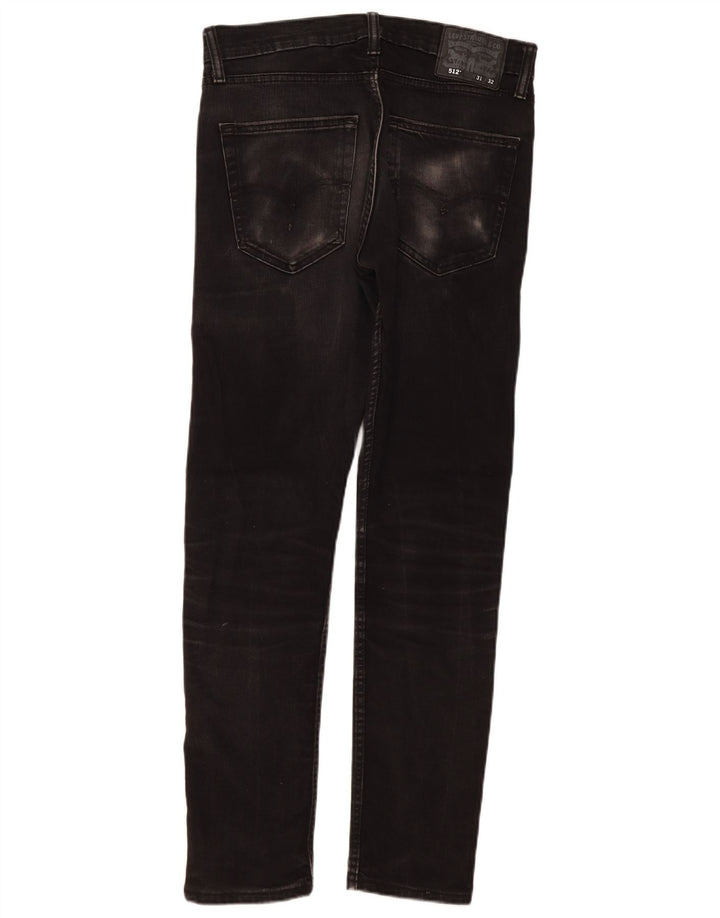 Jeans Levi's da uomo slim affusolati W31 L32 cotone nero
