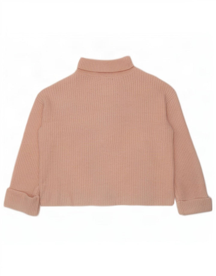 Maglione maglione oversize da donna Marks & Spencer con collo alto UK 14 Rosa medio