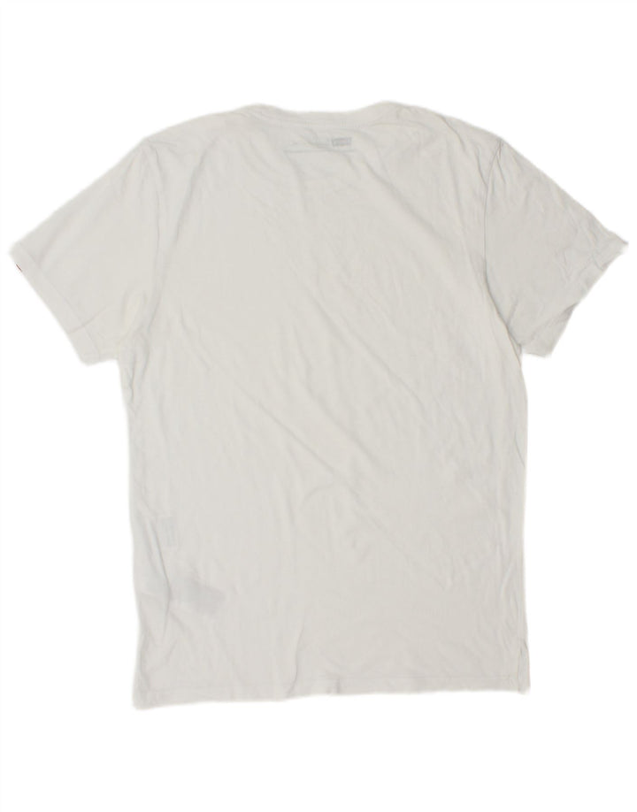 LEVI'S Mens Slim Fit T-Shirt Top Medium White Cotton