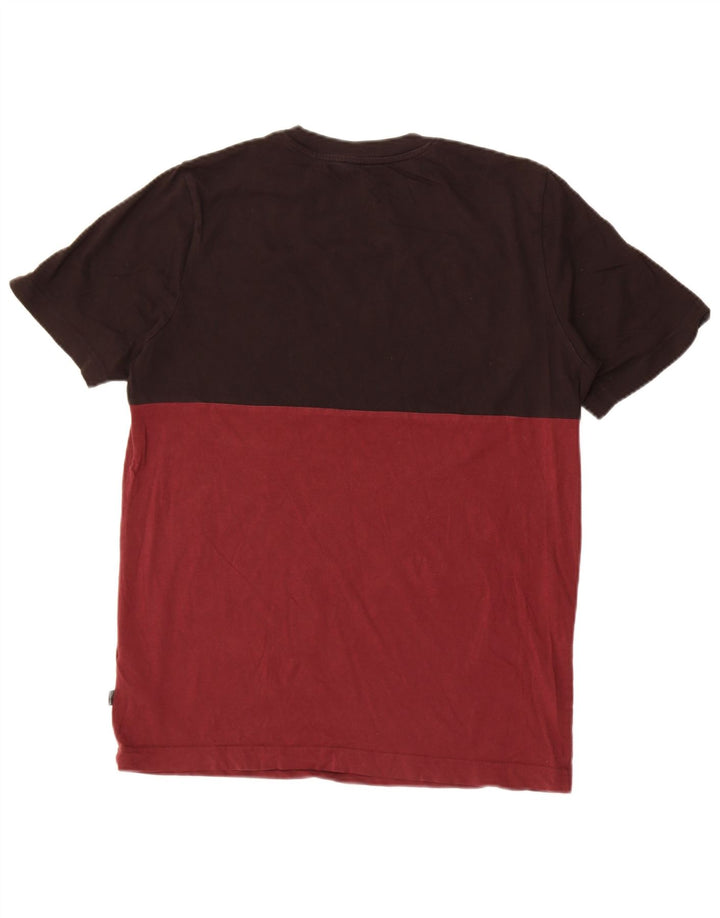 T-shirt grafica da uomo Puma Top in cotone color block medio nero