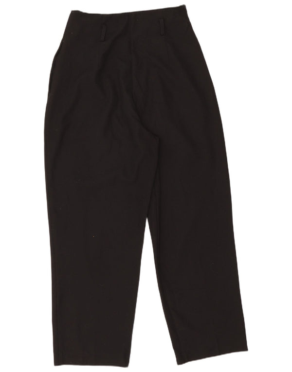 Pantaloni casual con pegging a vita alta da donna Zara piccoli W26 L25 poliestere nero