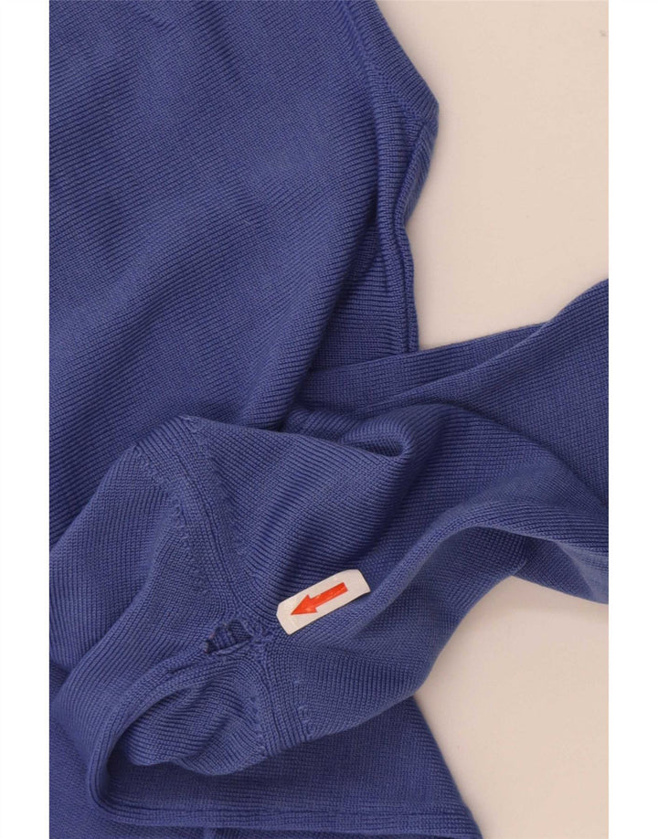 Maglione da donna Marks & Spencer con scollo a V UK 12 Lana merino blu medio