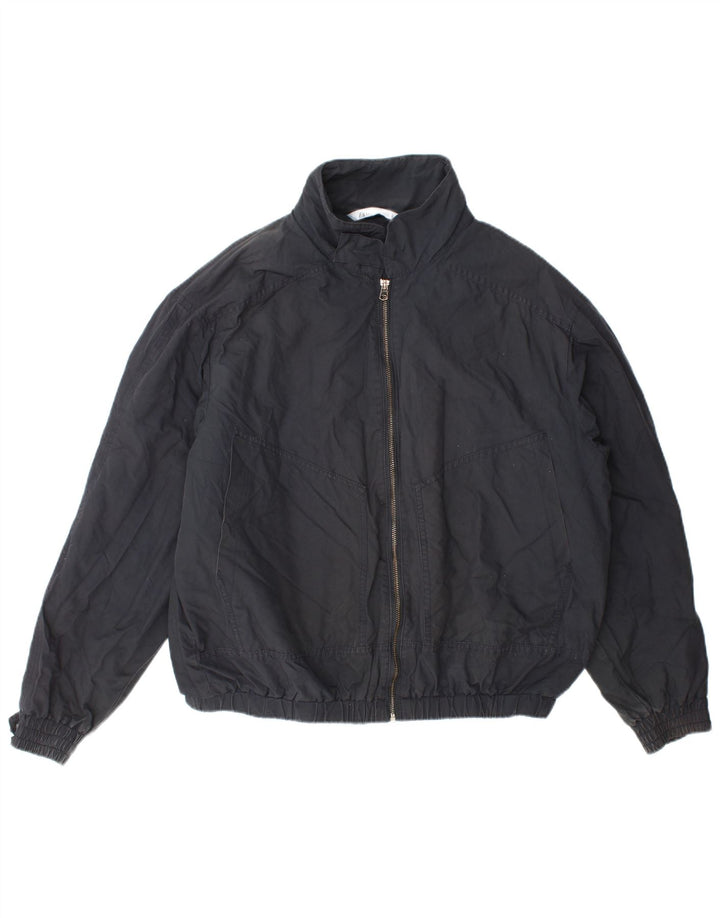 Giubbotto bomber da uomo Zara UK 40 grande poliestere blu navy