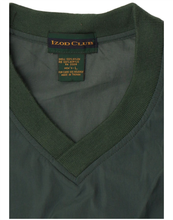 Tuta da uomo pullover Izod Top grande in nylon verde