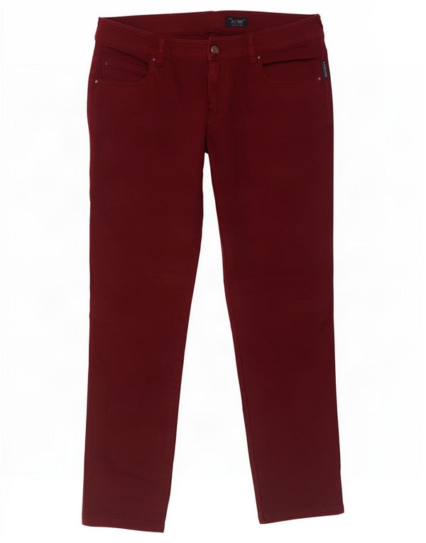 Jeans slim da donna Armani W31 L29 cotone bordeaux
