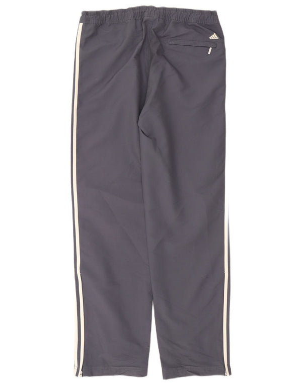 Pantaloni chino dritti da uomo Adidas W36 L31 poliestere blu navy