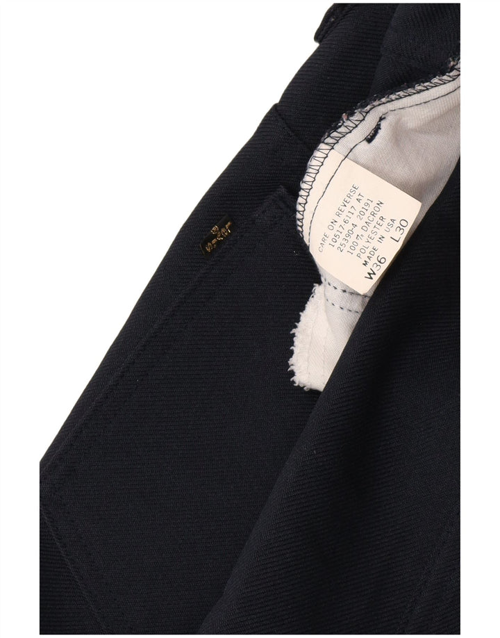 Pantaloni casual dritti da uomo LEVI'S W36 L30 poliestere blu navy