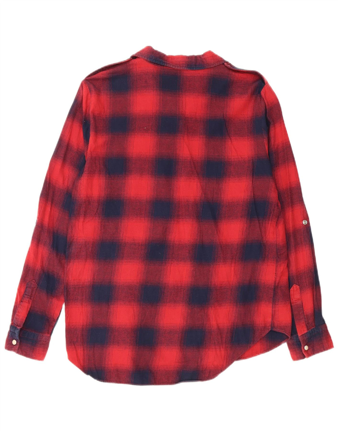 Camicia in flanella militare da donna Zara UK 12 a quadri rossi medi