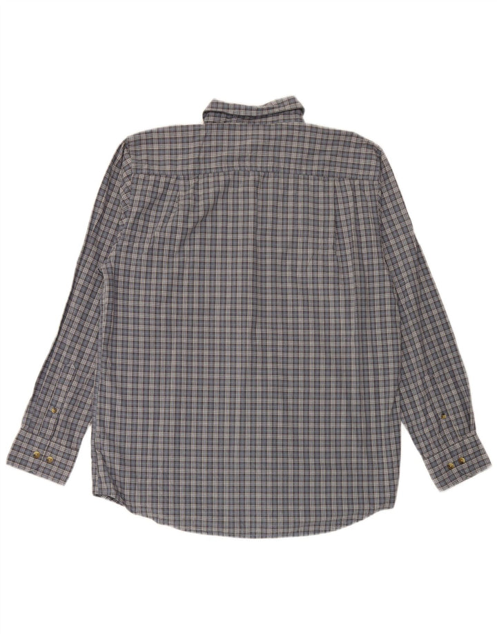 DOCKERS Camicia da uomo in cotone a quadri blu medio