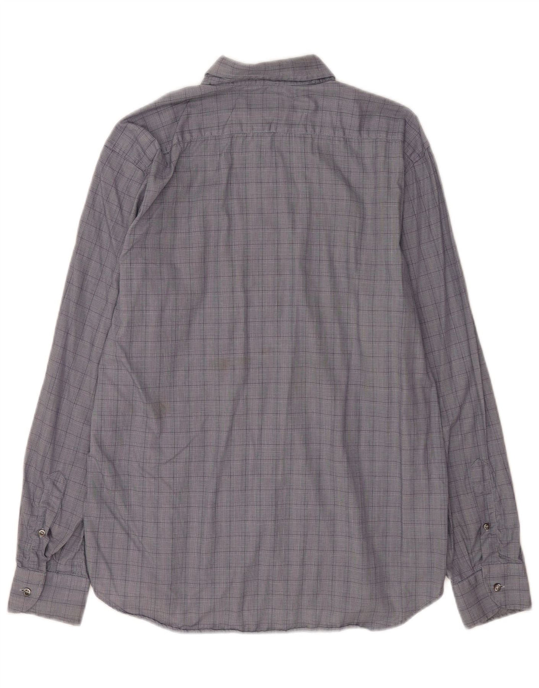 Camicia da uomo Roccobarocco taglia 42 16 1/2 grande cotone a quadri blu