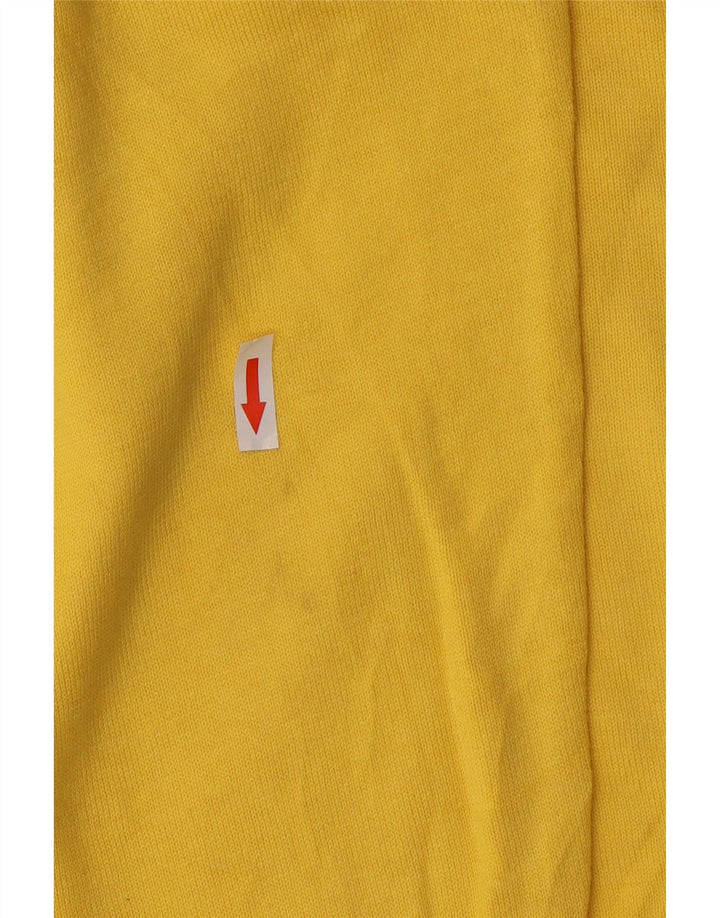 Sergio Tacchini Maglione da uomo con zip e collo grande in cotone giallo