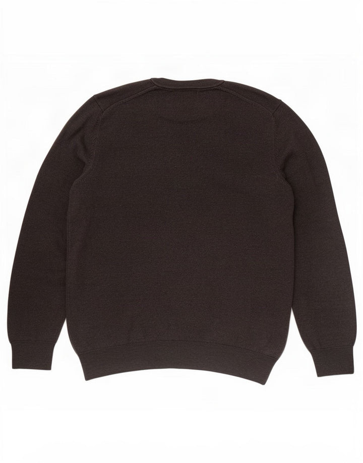 Maglione maglione girocollo da uomo Marks & Spencer in cotone grigio medio