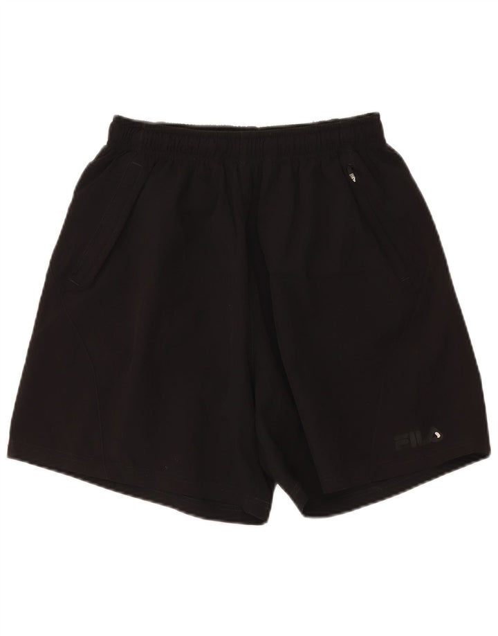 Pantaloncini sportivi da uomo Fila poliestere medio nero