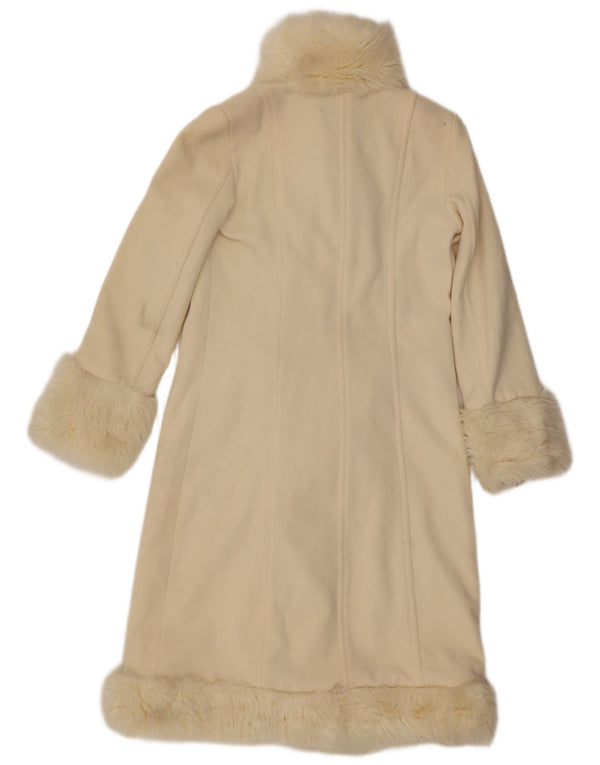 Cappotto Zara Donna UK 10 Small Beige Lana