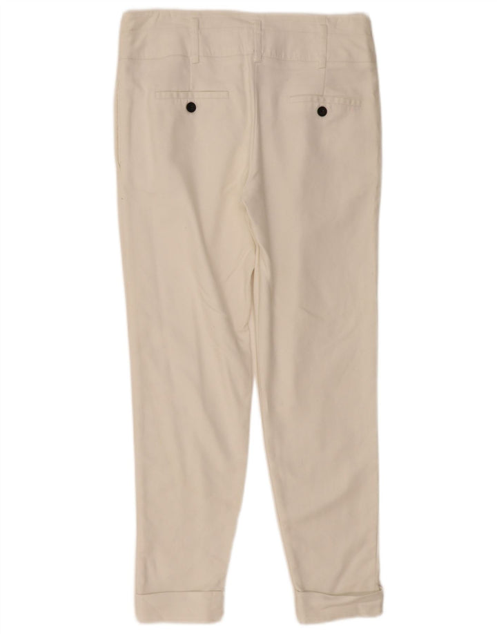 ZARA Womens Slim Chino Trousers Small W27 L27 White