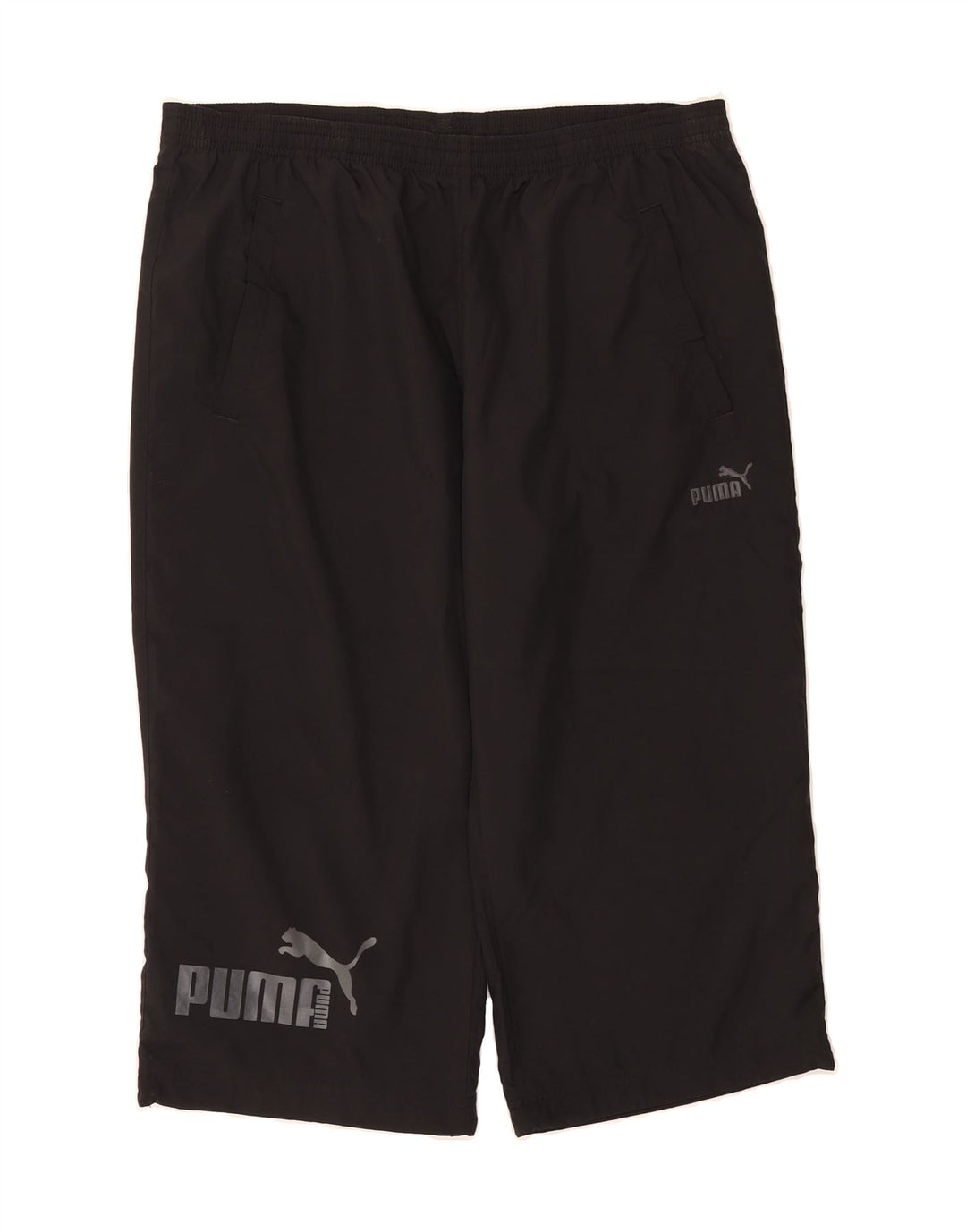 PUMA Mens Graphic Bermuda Sport Shorts Large  Black Polyester Vintage Puma and Second-Hand Puma from Messina Hembry 