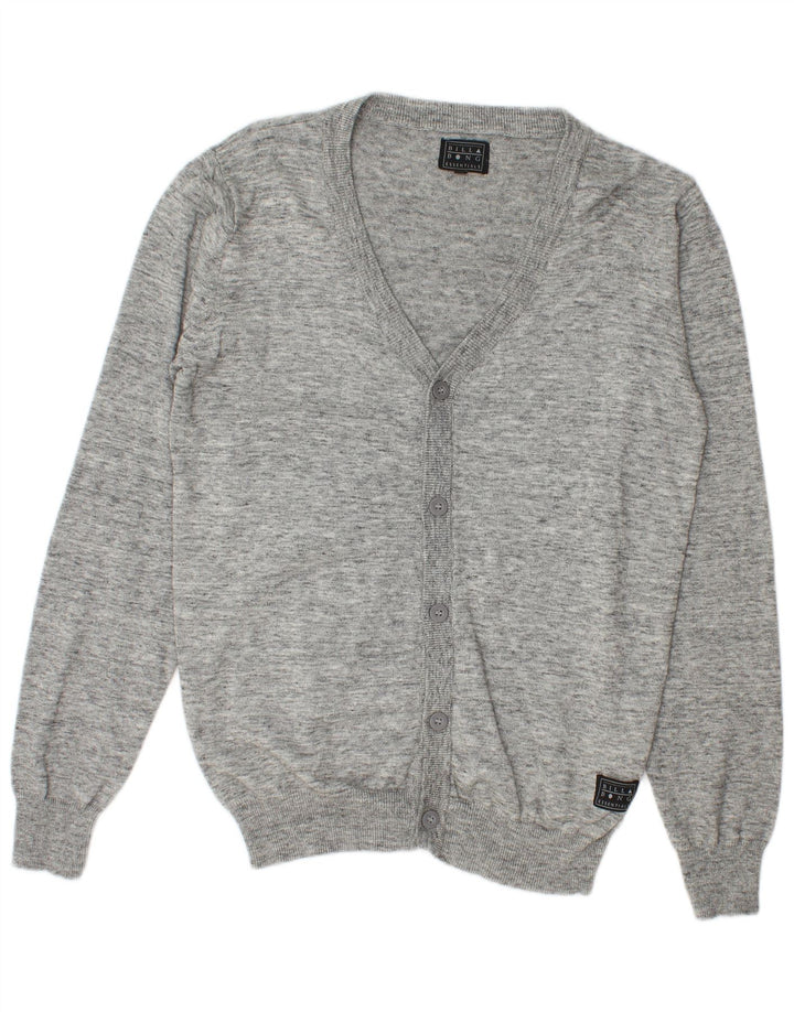 Maglione cardigan da uomo Billabong in cotone screziato grigio medio