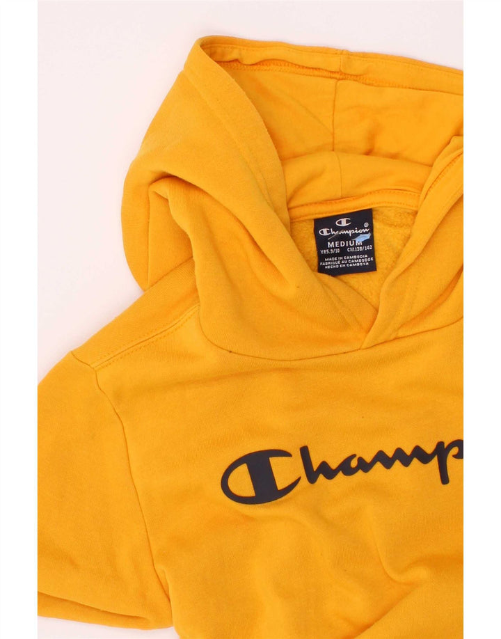 Maglione con cappuccio grafico da ragazzo Champion 9-10 anni giallo medio