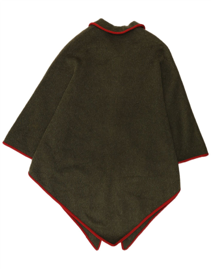 Cappotto poncho asimmetrico da donna vintage taglia unica color kaki