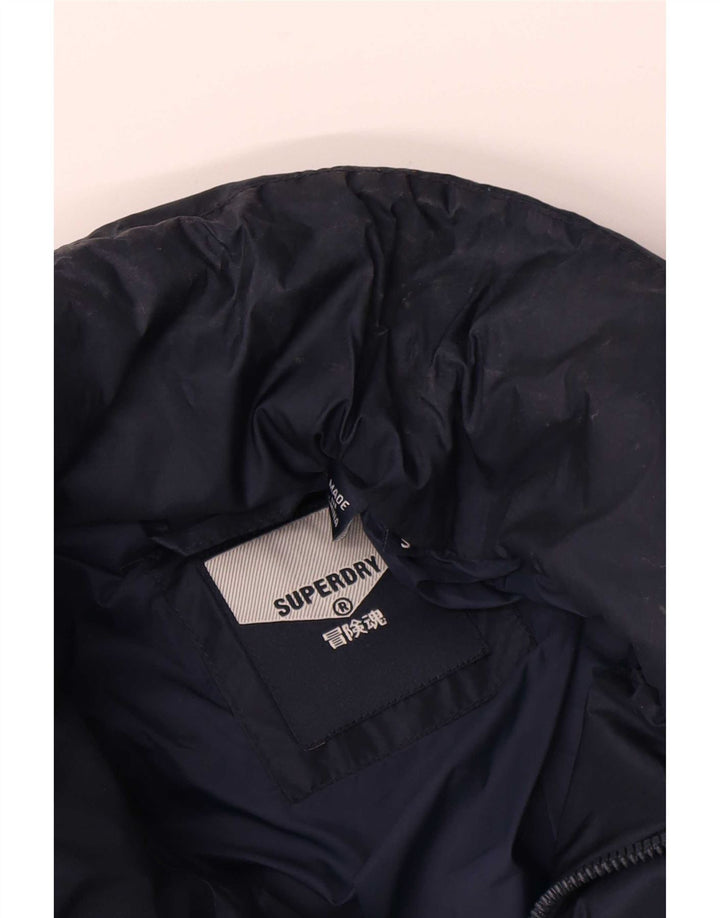 Giacca imbottita da uomo Superdry UK 36 Small Blu Navy Colourblock Poliestere