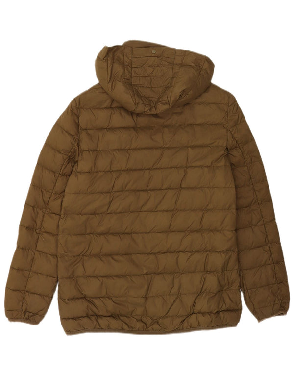 Giacca imbottita con cappuccio da donna Zara UK 10 piccola poliestere kaki