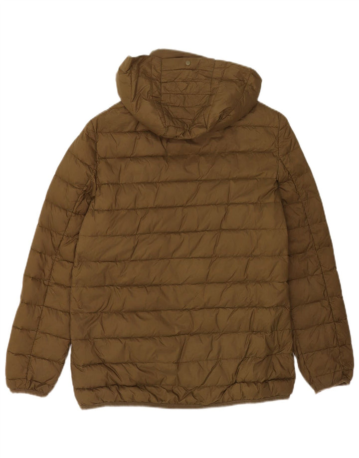 Giacca imbottita con cappuccio da donna Zara UK 10 piccola poliestere kaki