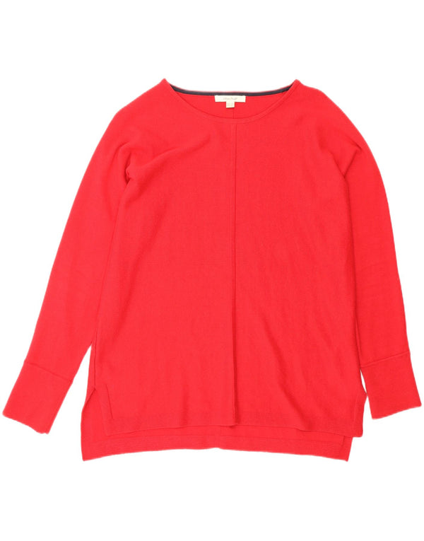 Maglione maglione con scollo a barca da donna White Stuff UK 12 Cotone rosso medio