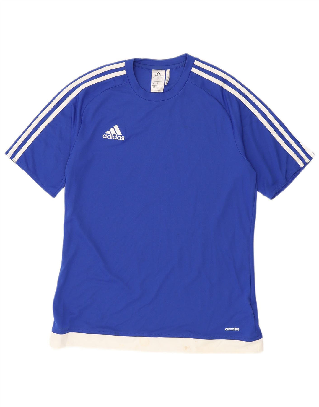 T-shirt ADIDAS da uomo Climalite Top blu medio in poliestere color block