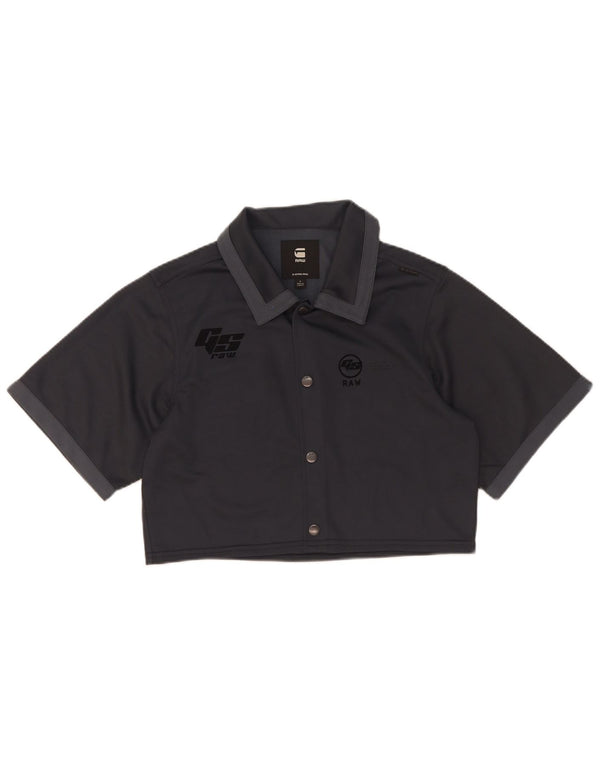 Camicetta da donna a maniche corte corta oversize G-Star da donna UK 10 piccola grigia