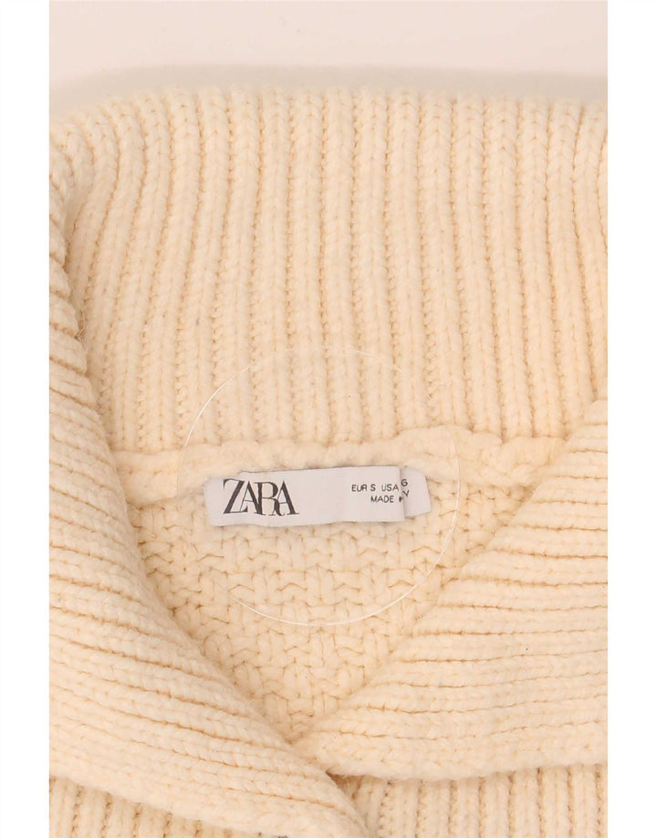 Maglione cardigan da donna Zara UK 10 piccolo beige