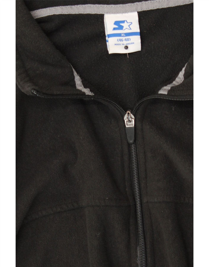 STARTER Mens Fleece Jacket UK 46/48  XL Black Polyester Vintage Starter and Second-Hand Starter from Messina Hembry 