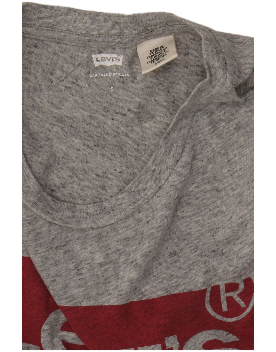 T-shirt grafica da donna Levi's Top UK 10 Small Grey Flecked