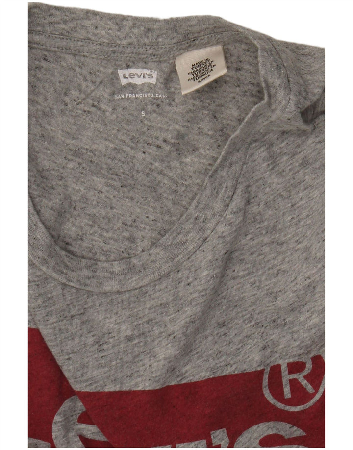 T-shirt grafica da donna Levi's Top UK 10 Small Grey Flecked