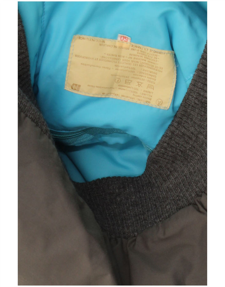 VINTAGE Mens Hooded Windbreaker Jacket IT 50 Large Grey Colourblock Vintage Vintage and Second-Hand Vintage from Messina Hembry 