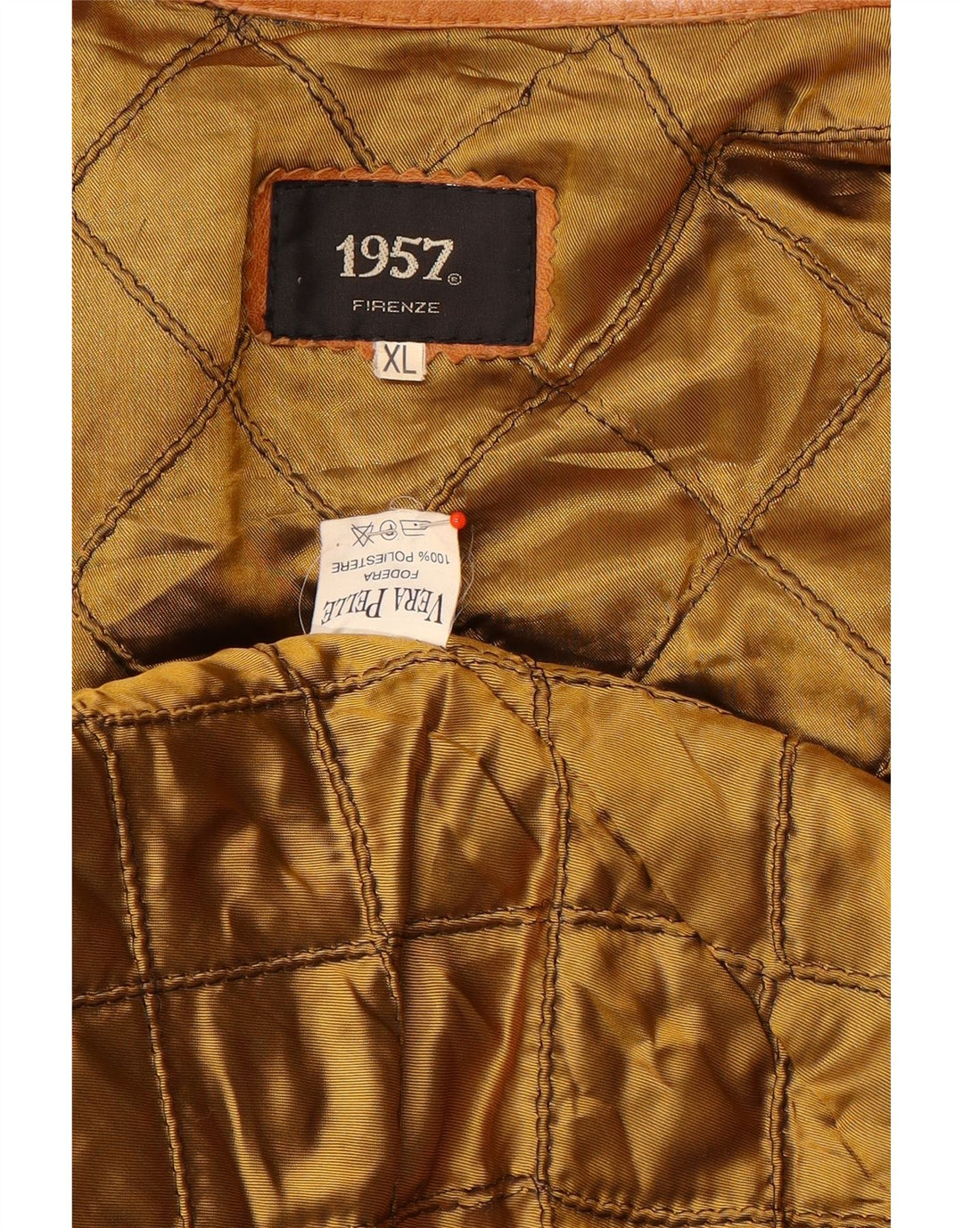 Giacca in pelle vintage da uomo UK 42 XL in pelle marrone